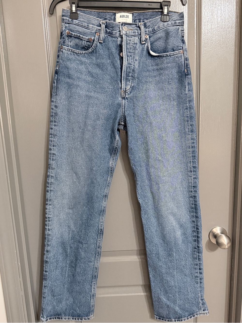 Agolde Light Blue Straight-Leg Women's Jeans